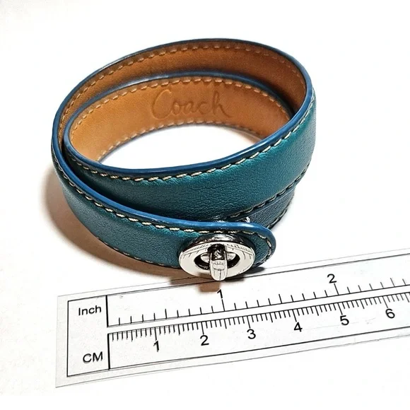 COACH Double Wrap Around Turnlock Bracelet - Picture 6 of 6